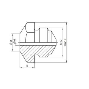 Nasadka standardowa do nitów o średnicy 3 i 3,2 oraz 4 mm rozmiar 12/24 do nitownicy Flipper Plus Gesipa kod: 1572924 - 2